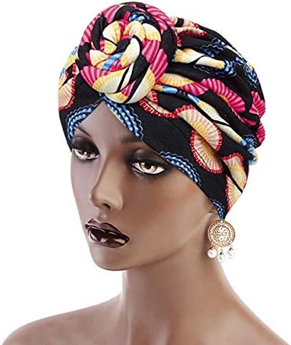 Kadın kız moda türban çiçek Bonnet blok UV saç kafa şal Beanie kafatası şapka saç kapak