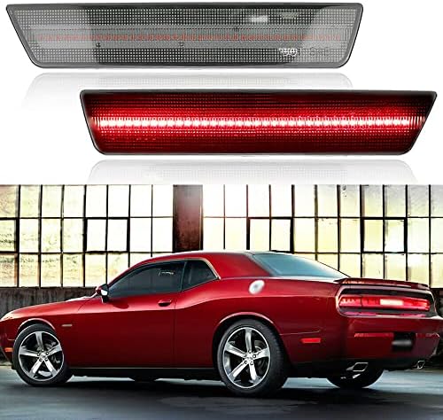 Kırmızı LED şeffaf Lens arka tampon yan ışaretleyici ışık çamurluk park lamba donanımı konut değiştirme Için Dodge Challenger