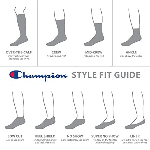 Şampiyon Kadın Çift Kuru 6-Çift Paket Logo Mürettebat Çorapları