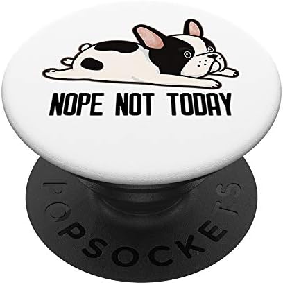 Komik Fransız Bulldog Hayır Bugün Değil PopSockets PopGrip: Telefonlar ve Tabletler için Değiştirilebilir Kavrama