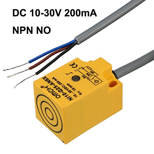 uxcell 10mm Endüktif Yakınlık Sensörü Anahtarı Dedektörü NPN HIÇBIR DC 10-30 V 200mA 3-Wire NI10-Q25-AN6X için 3D Yazıcı Probe