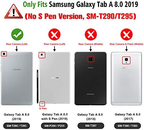 Fintie Silikon samsung kılıfı Galaxy Tab A 8.0 2019 Olmadan S Kalem Modeli (SM-T290 Wi-Fi, SM-T295 LTE), bal tarak Serisi Çocuk