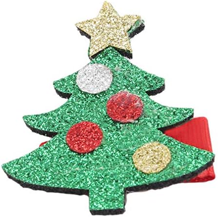 LZİYAN 5 Parça Karikatür Santa Firkete Seti, Pentagram Noel Ağacı Saç Klip Parti Takı Hediye Kadınlar için, noel Ağacı
