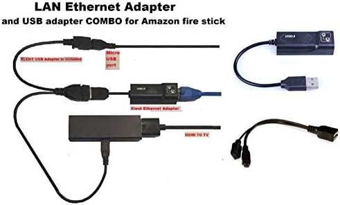 FİRE TV 3 veya Stick GEN 2 için SuperCS Tamponlama Azaltıcı LAN Ethernet Adaptörü (Siyah)