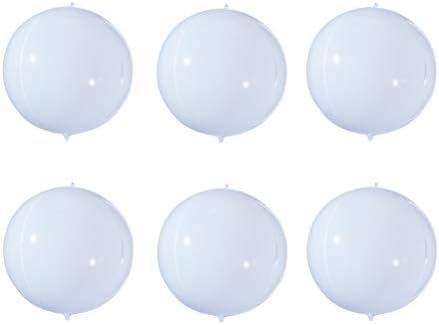 4D Gümüş Folyo Balon 10 inç Mylar Helyum Balon Doğum Günü Düğün Bebek Duş Parti Favor Malzemeleri, 20 paketi