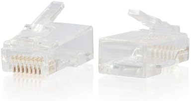 C2G/Kablolar Yuvarlak Katı / Telli Kablo Multipack için 00889 RJ45 Cat6 Modüler Fiş (50 paket)