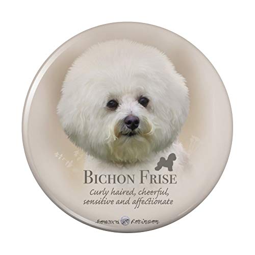 Bichon Frise Köpek Irkı Kompakt Cep Çanta El Kozmetik Makyaj Aynası-2.25 Çap