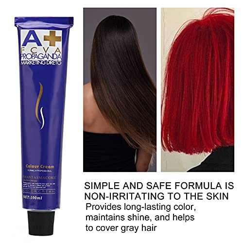 100 ml Saç Boyası, 3D Parlak Renk Tonlama Degrade Renk Uzun Ömürlü Saç Boyama Maddesi (Yanan kırmızı)