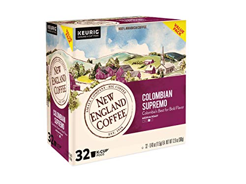 New England Kahve Kolombiyalı Supremo Orta Kızartma K-Fincan Bakla 32 ct. Kutucuk