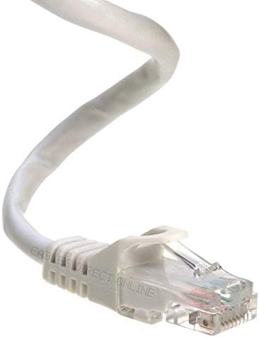 Kablolar Doğrudan Çevrimiçi Snagless Cat6 Ethernet Ağ Yama Kablosu Beyaz 200 Feet