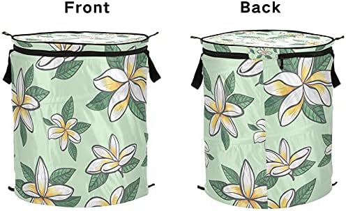 Çiçek Sarma Pop Up Çamaşır Sepeti Katlanabilir çamaşır sepeti Kapaklı Katlanabilir Depolama Sepeti Kolu ile Kirli Giysiler