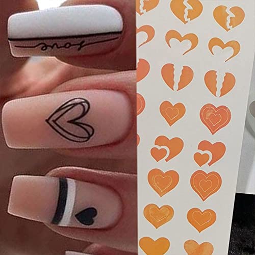 Popüler Manikür Arkadaş Hediyeler Moda DIY Nail Art Dekorasyon sevgililer Günü Holografik Tırnak Çıkartmaları Aşk Kalp Tırnak