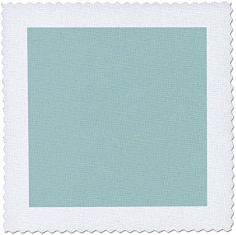 3dRose Düz Nane Mavisi-Düz Renk - Açık Turkuaz-Gri-Gri-Modern Çağdaş Basit Pastel Turkuaz-Yorgan Kare, 12 x 12 inç (qs_159844_4)