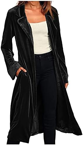 Kadın Moda Sonbahar ve Kış Hırka Ceket Altın Kadife Uzun Rüzgarlık Zarif Hırka Bluzlar Kazak GOUS210920A43