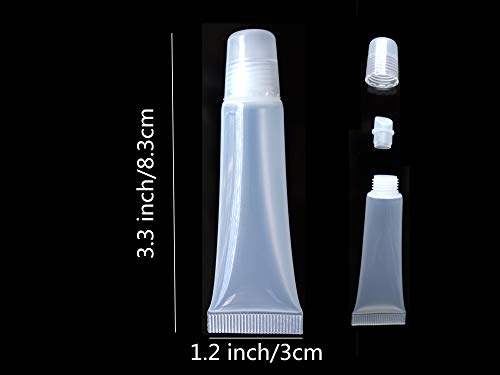 30 Pcs 8 ml Temizle Boş Tüpler Doldurulabilir Konteynerler için DIY dudak Parlatıcısı Balsamı ve Seyahat Tuvalet