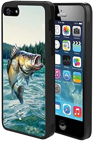 Balık iPhone 5 5 S SE Telefon Kılıfı Siyah TPU Kauçuk Koruyucu Cep telefonu kılıfı için iPhone 5 5 S SE ile Kaymaz Fit Kenar