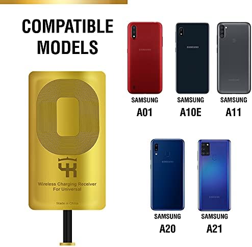 Samsung Galaxy A Serisi için Qİ Adaptör Tipi C A10E A11 A12 A20 A21 A22 A31 A32-Huawei P20 P30-Google Piksel 3a 2 2XL XL-Qi