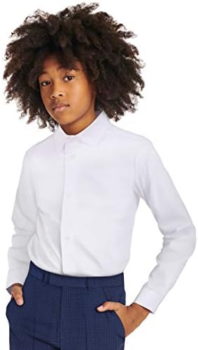 Calvin Klein Erkek Çocuk Uzun Kollu Slim Fit Düğmeli Elbise Gömlek