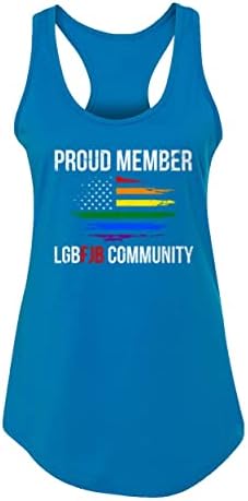 Bakü Giyim Amrerican Bayrağı LGBFJB Anti Biden Kadın Racer Geri Tank Top