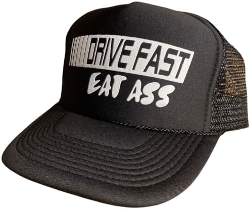 Sürücü Hızlı Yemek Eşek Şapka Snapback Kap Yarış Şapka Komik Söyleyerek Şapka Siyah Kap Yetişkin Boyutu