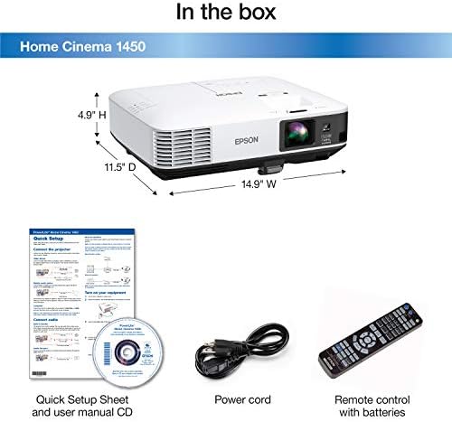 MHL Video Projektörlü Epson HC1450 Ev Sineması 4200 lümen beyaz parlaklık 3LCD
