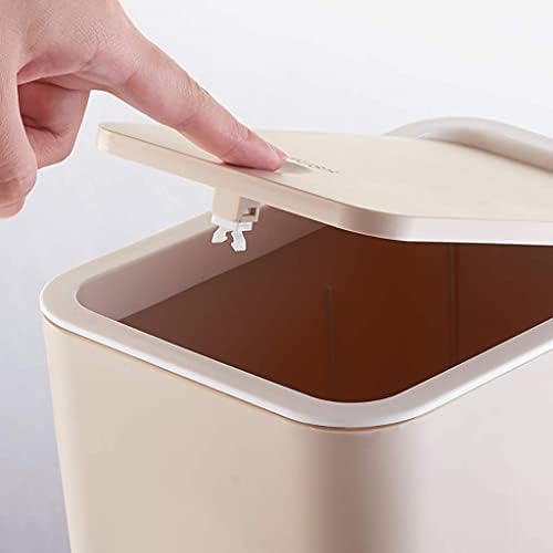 JYDQM Çöp Kutuları, dikdörtgen Dokunmatik çöp kutusu İtme Tipi çöp tenekesi Mutfak Tuvalet Kapaklı Kapak Pop up çöp kutusu,