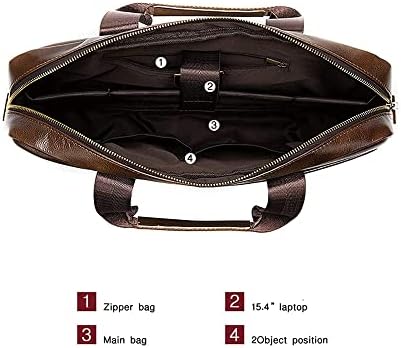 SKUN Laptop çantası, Erkek Evrak İş Çanta İnek Deri Messenger En İyi Laptop Çantaları Kahverengi, iş seyahat bilgisayar çantası