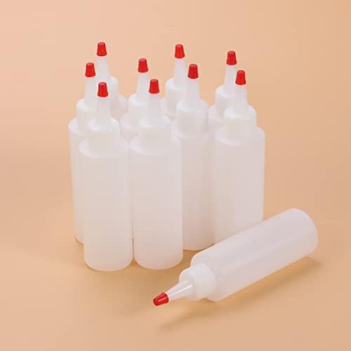 10 pcs/20 pcs 120 ml Plastik Sıkmak Fışkırtma Çeşni Şişeleri için Kapaklı Dağıtıcılar Ketçap Hardal Soslar Zeytin DUO ER (Renk: