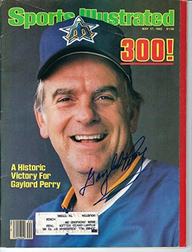 İmzalı Gaylord Perry Seattle Mariners Sports Illustrated Dergisi 5/17/82 - İmzalı MLB Dergileri