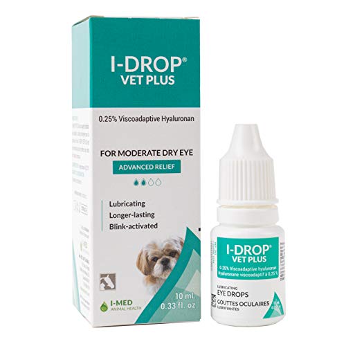 Evcil Hayvanlar için I-DROP VET PLUS Yağlayıcı Göz Damlası: Akut veya Mevsimsel Kuru Gözler için, Üstün Konfor, Daha Az Uygulama