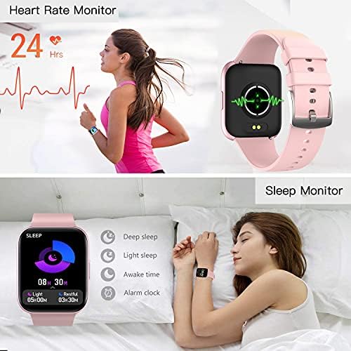 Akıllı Saat, Android Telefonlar ve iOS Telefonlar için 1.69 Smartwatch iPhone Samsung ile uyumlu, Kalp Hızı ve Uyku Monitörü