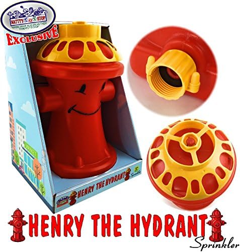 Matty'nin Oyuncak Durağı Henry Çocuklar için Hidrant Su Fıskiyesi, Standart Bahçe Hortumuna Takılır ve 10 Feet Yüksekliğe ve