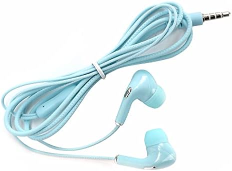 Vbestlıfe Kablolu 3.5 mm Spor Kulaklık, Evrensel HiFi Müzik Bas Kulaklık Kulaklık 3.5 mm Ses Arabirimi için mikrofonlu kulaklık(Mavi)