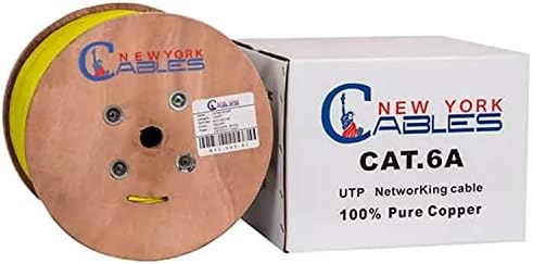 CAT6A Yükseltici (CMR) 1000ft Toplu Ethernet Kablosu / Sertifikalı 100 % Saf Katı Çıplak Bakır / 750 MHz, 23AWG, UTP / Mavi,