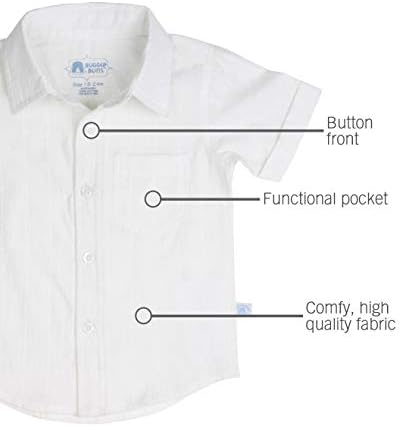 RUGGEDBUTTS ® Baby/Toddler Boys Düğme Tırnaklı Düğmeli Gömlek