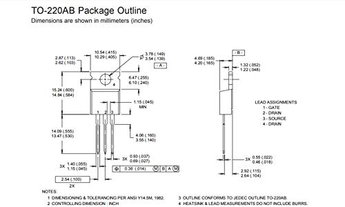 Bridgold 10 adet IRL7833PBF IRL7833 N-Kanal Güç MOSFET Transistör, 30 V 150A, 3-Pin TO-220AB