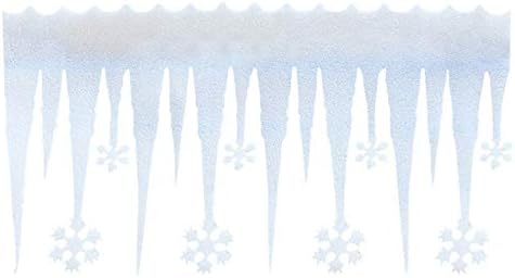Gocheaper Duvar Çıkartmaları, Noel Duvar Pencere Camı Beyaz Kar Tanesi Kar Sütun Köpük Icicle Köpük Şerit