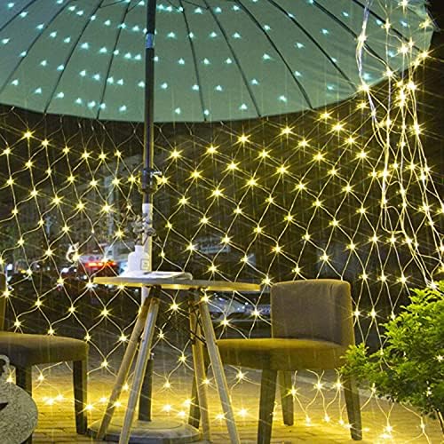 FOVKP-Net ışıkları renkli örgü ışıkları, 8 modları dekoratif ışıklar çalılar ağacı tavan kapalı açık, 880 LED 19.7 ft x 13ft