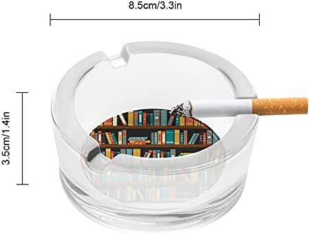 Kütüphane kitap rafı Sigara Küllüğü Cam Sigara puro kül tablası Özel Sigara Içen Tutucu Yuvarlak Kılıf