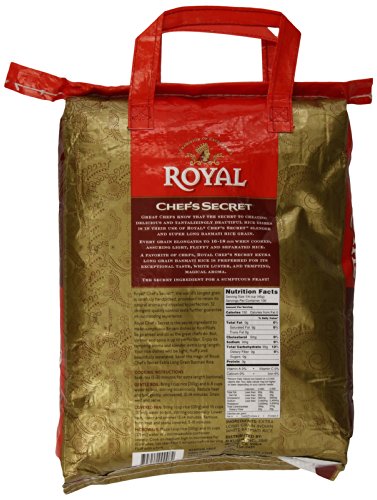Royal Chef's Secret Ekstra Uzun Taneli Basmati Pirinci, 10 Pound, Beyaz
