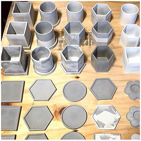 Beton Terrazzo Pot Kalıpları Silikon Ekici Kalıpları Yeniden Kullanılabilir Silikon Kalem Tutucu Kalıpları Beton Tepsi Yapmak