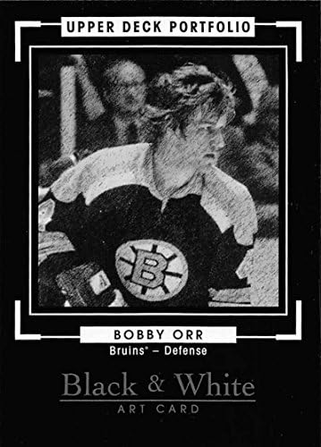 2015-16 Üst Güverte Portföyü 295 Bobby Orr Boston Bruins Siyah Beyaz Hokey Kartı