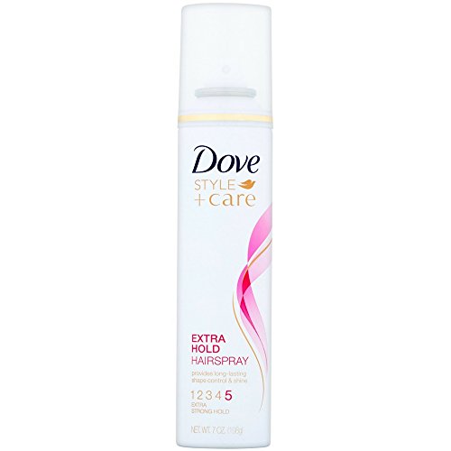 Dove Style Plus Bakım Gücü ve Parlaklık Ekstra Tutma Aerosol Saç Spreyi, 7 oz (4'lü paket)