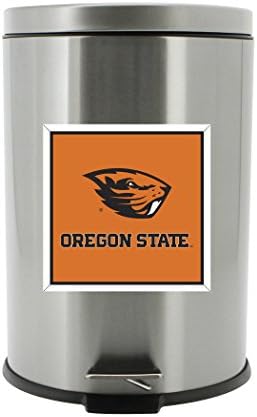 NCAA Oregon State Beavers Ayak Pedallı Paslanmaz Çelik Çöp Kutusu, 20 Litre