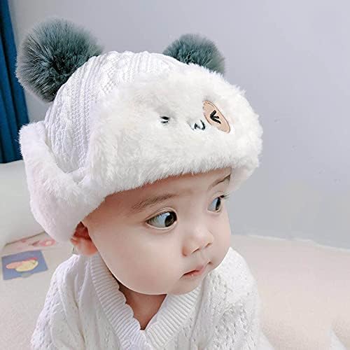 Tığ kış kulaklığı Pilot şapka tavşan kulaklar bere kap kış sıcak örgü kapaklar Toddlers bebek kız ve erkek çocuklar için