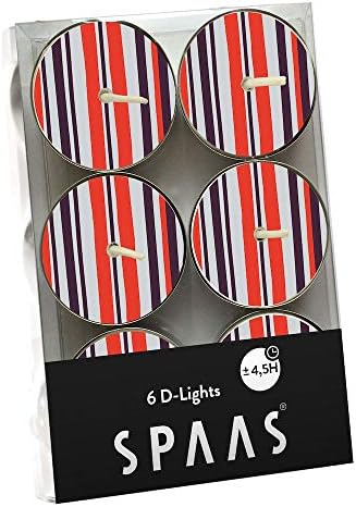 Spaas 6 D-Lights Packs Tealights, Parafin Mumu, Alüminyum Bardak Doğal Temiz, D 39 mm x Y 16 mm