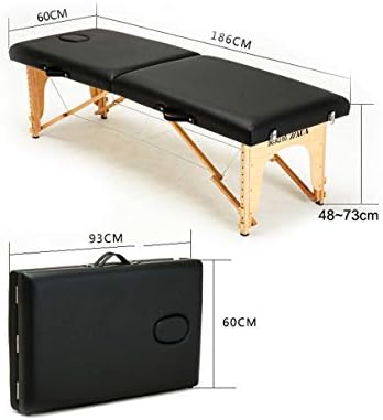 ZJDU Taşınabilir Masaj Masası SPA Yatağı, Premium Bellek Köpük Masaj Masası-Yüksekliği Ayarlanabilir 2 Kat Masaj Masası, Taşınabilir