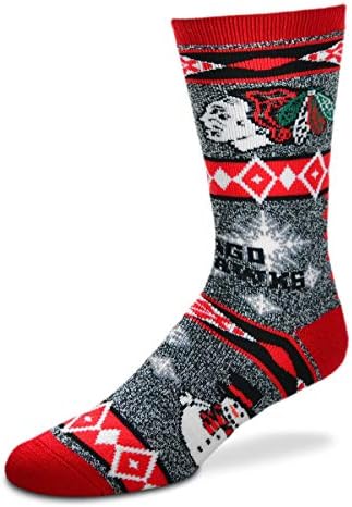 Çıplak Ayaklar için NHL Çirkin Noel Tatili Kardan Adam Çorapları-Orta ve Büyük Bedenler