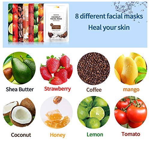 Yüz Sac Maskeleri Cilt Bakımı için Kore Güzellik Vegan Maskeleri Koleksiyonu Nemlendirici Kollajen Özü Yüz Sac Maskesi Kadın