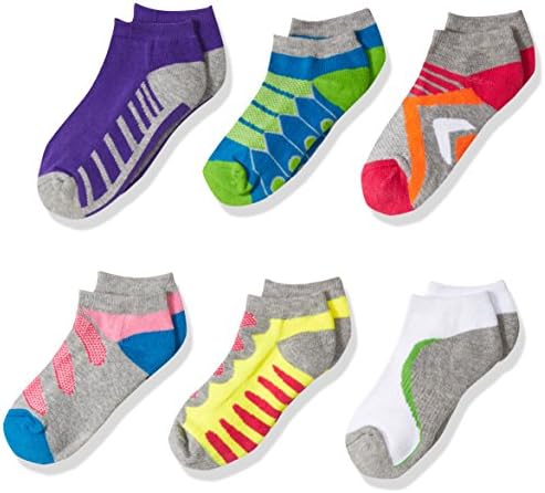 Jefferies Çorap Kızların Büyük Teknoloji Spor Düşük Kesim Çorap 6 Paket
